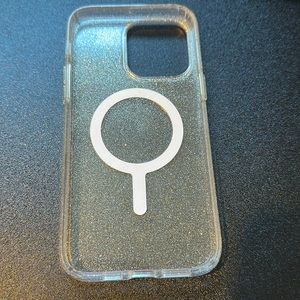 Speck iPhone 14 pro max clear gold glitter case